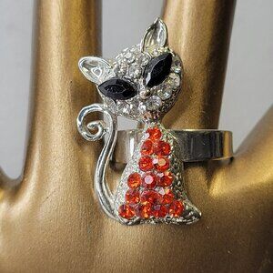 Red Cat Ring Adjustable Band